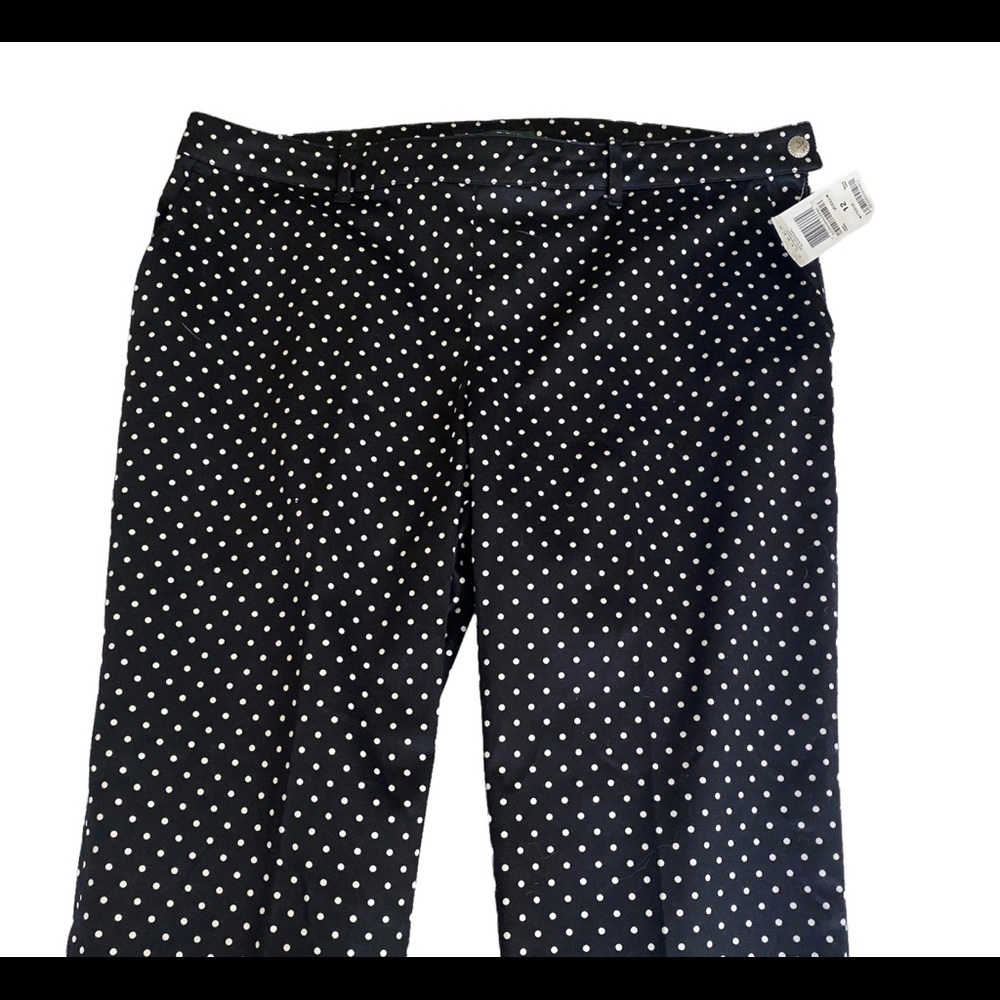 Lauren Ralph Lauren Black Polka Dots Pants Size 12 - Picture 10 of 10